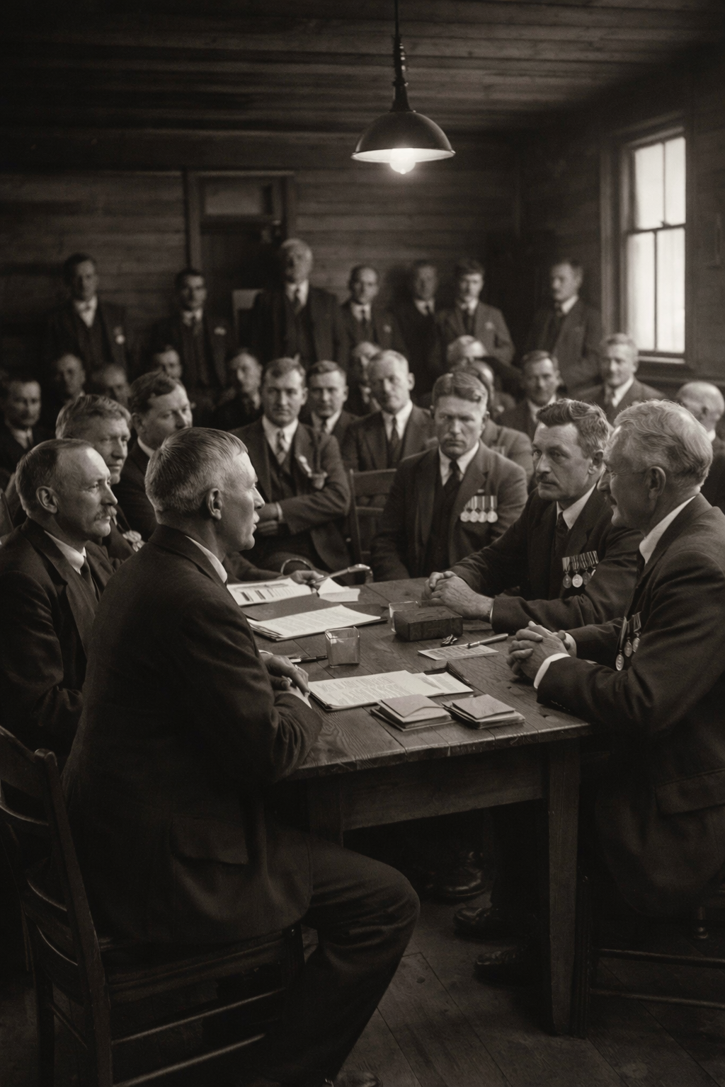 Returned soldiers gather in Tauranga to form the local RSA branch, 1918